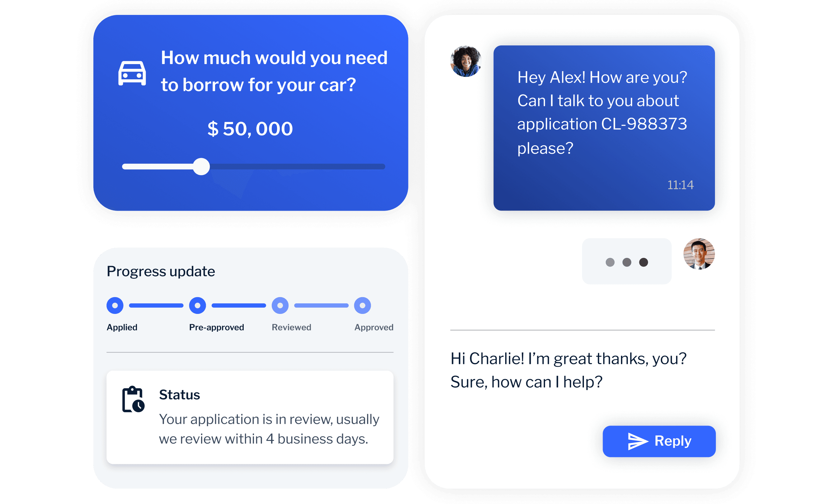 Loan origination header
